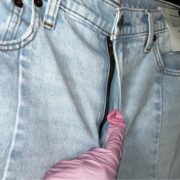 Abercrombie & Fitch The Skinny High Rise Skinny Leg Split Ankle Jeans Size 29 - Picture 4 of 13